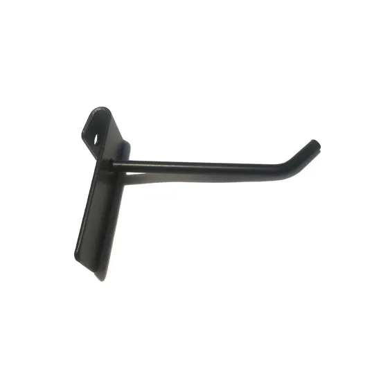 Chrome Plated Display Hooks for Supermarket Shelf Hanging Black Wire Single Hook