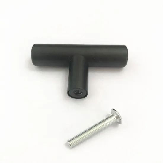 2 Inch 12X50mm T Bar Single Hole Black Ss Cabinet Pull Knob