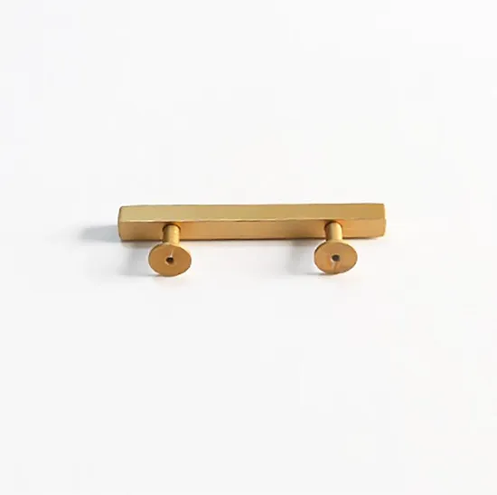 Square Bar Pull Gold Finishing Aluminium T Shape Kitchen Cabinet Handle