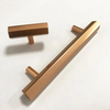 Kitchen Door Drawer Rose Gold Shiny Hexagon T Bar Cabinet Drawer Handle