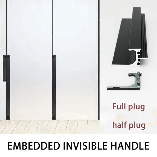 Aluminum L Shaped Recessed Handle Drawer Wardrobe Cabinet for Kitchen Bedroom Hotel