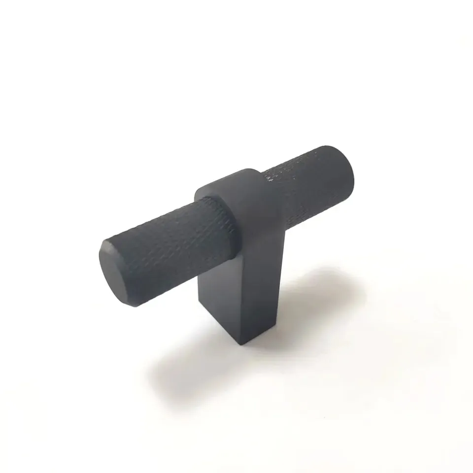 Furniture Accessories Aluminum Cabinet Knurled Handles Gold Black 50mm Drawer Pull Knobs