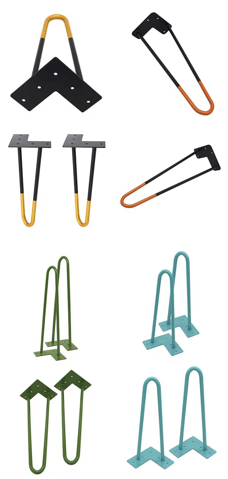 New Design Furniture Hairpin Legs Wholesale Metal Hairpin Legs for Side Table