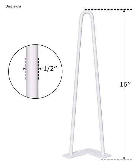 U-Shaped Wire Furniture Hardware Support Metal Table Legs Desk Legs Hairpin Legs