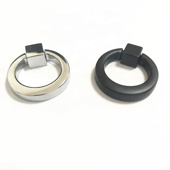 Furniture Black Matt Chrome Plated Pull Ring Knob Handle Chair Ring Pull