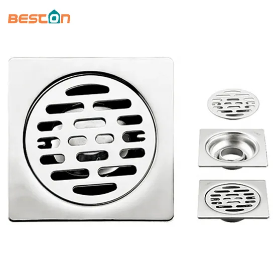 Ss Square Floor Drainer Rapid Anti-Odor Floor Drain Wire Drawing