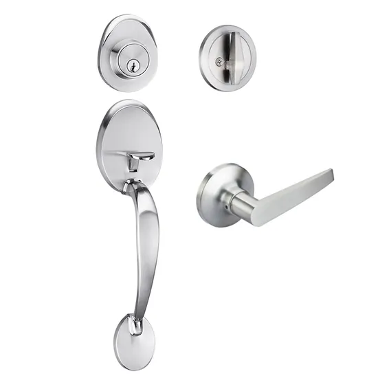 Main Entry Entrance Grip Handle Door Knob Lever Deadbolt Lock Set Lock