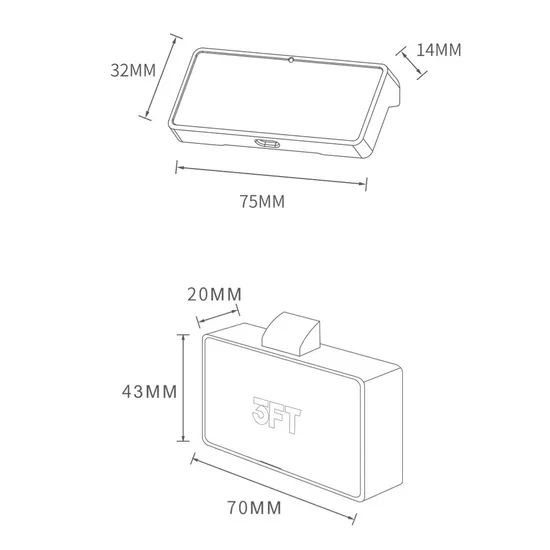 Smart Leather Fingerprint Cabinet Drawer Lock with USB Charging Black Electronic Locks