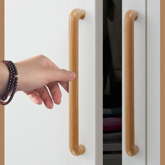 Wooden Drawer Accessories Chinese Style Wood Kitchen Cabinet Closet Door Pull Handles