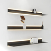 Shelving with LED Light Display Rack Wall-Mounted White Lighting Bookshelf