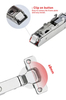 Concealed Liner Plate Cabinet Hydraulic Clip on Soft Close 3D Hinge