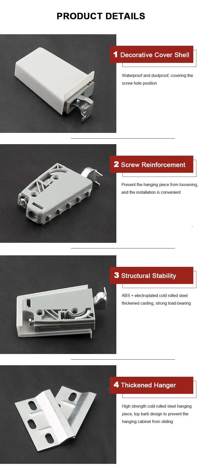 Wall Hanging Bracket Cabinet Hanging Code Cube Plastic Corner Connector