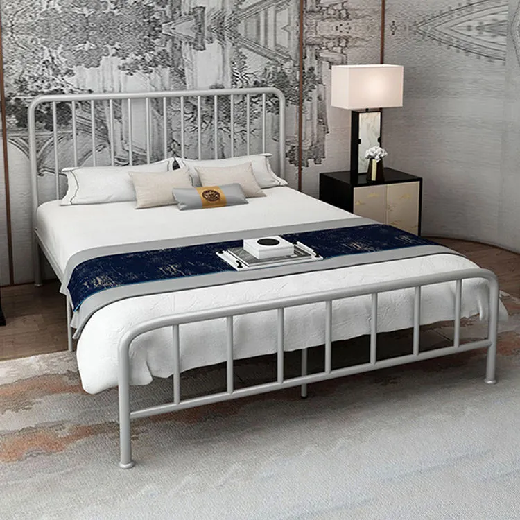 Furniture Metal Queen Size Double Golden Color Bed Frame for Adults