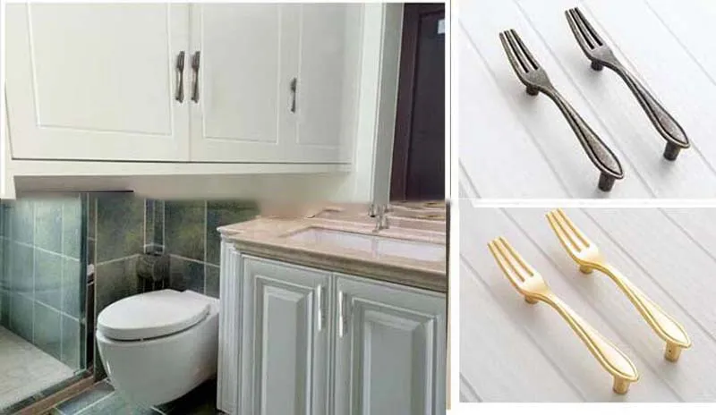 Kitchen Cabinet Handles Knobs Spoon Knife Fork Cupboard Closet Table Drawer Pulls