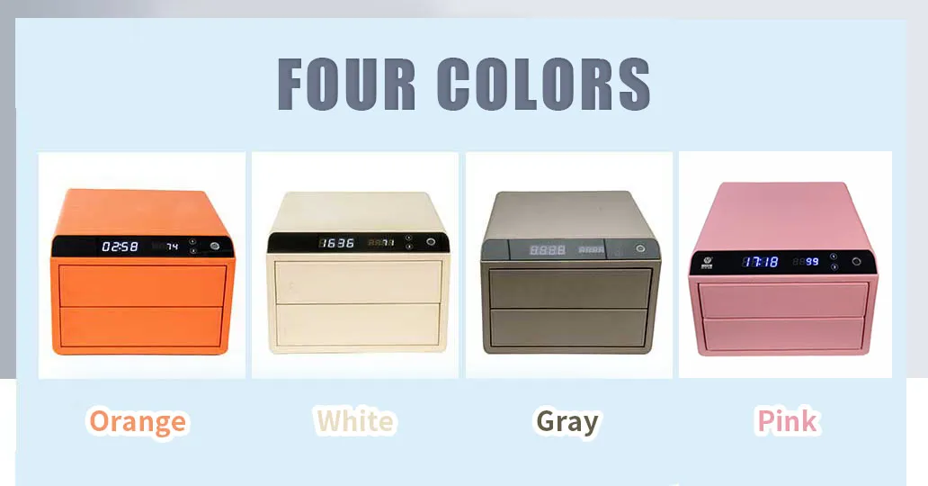 Smart Leather Safe Household Fingerprint Digital Biometric Jewelry Security Drawer Safe