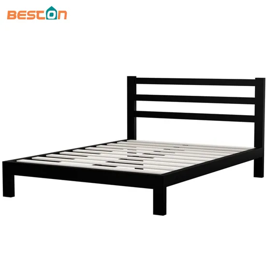 Double Steel Iron Single Queen Metal Wood Bed Frame Slatted Bed Base