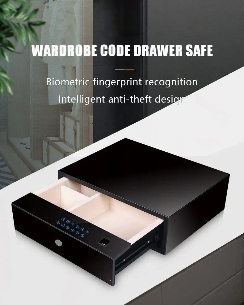 Wardrobe Code Slide out Hidden Finance Drawer Safe