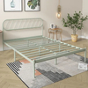 Simplicity Metal Double Bed Frame Pink with Bedroom Furniture