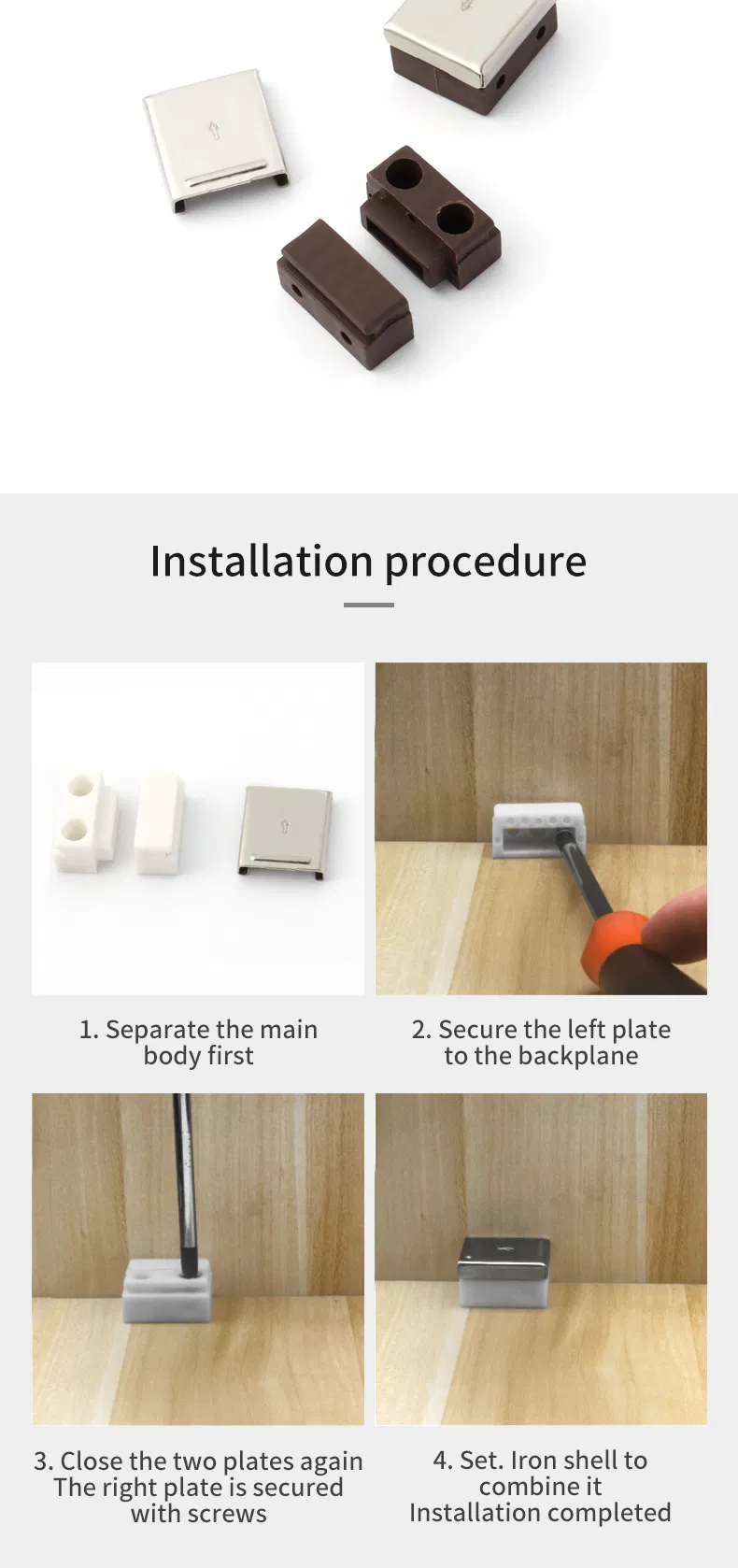 Furniture Plastic Wood Connector Bracket Cabinet Connector Fitting