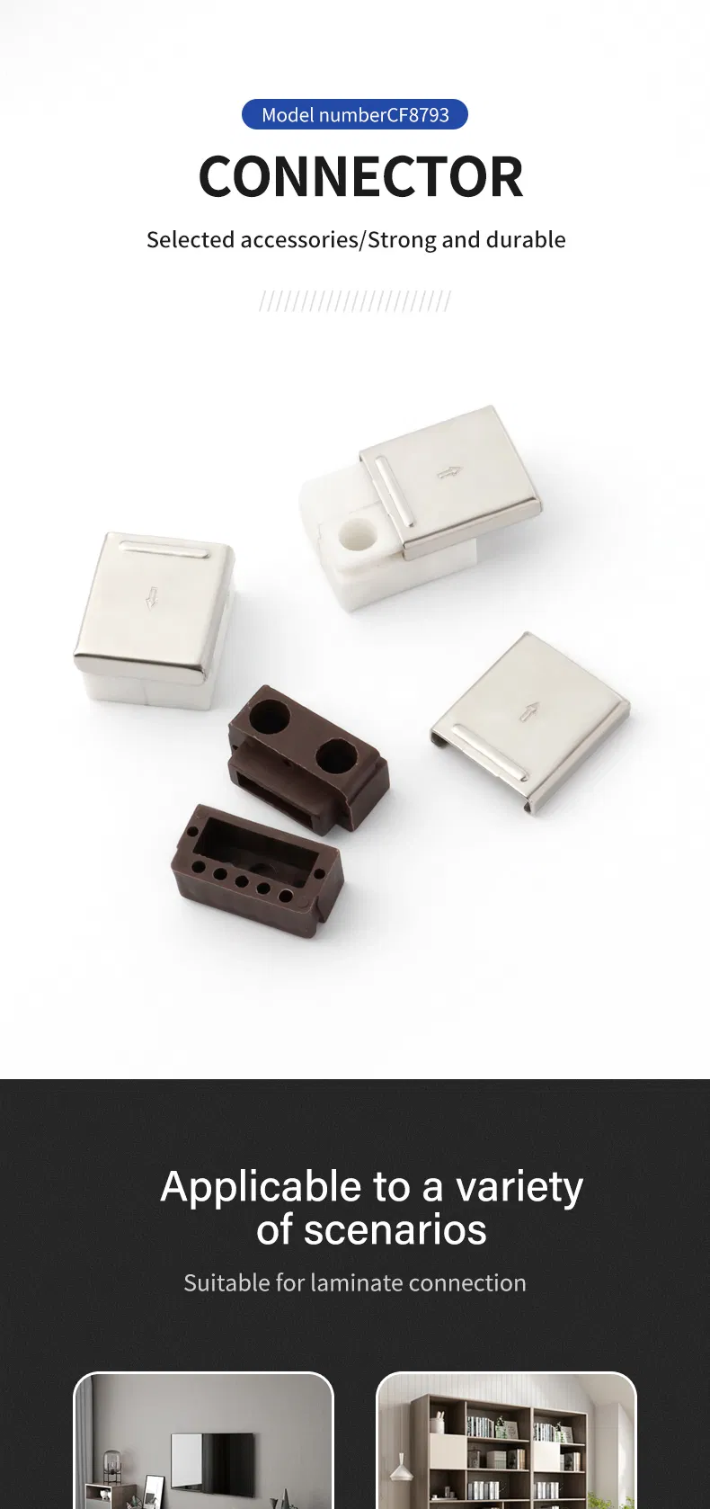Furniture Plastic Wood Connector Bracket Cabinet Connector Fitting