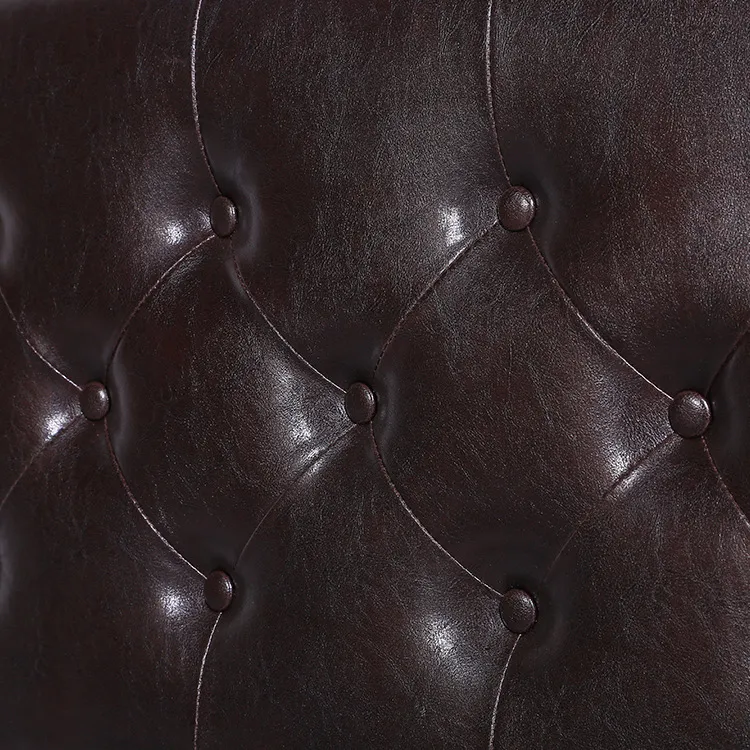 Diamond Leather Headboard Sturdy Iron Platform Bed Frame