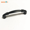 American Style Black Zinc Alloy Wardrobe Drawer Handle Pull Kitchen Cabinet Handle
