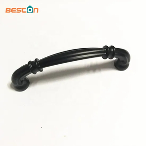 American Style Black Zinc Alloy Wardrobe Drawer Handle Pull Kitchen Cabinet Handle