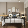 Metallic Beds Single Double King Full Size White Gold Metal Bed Frame