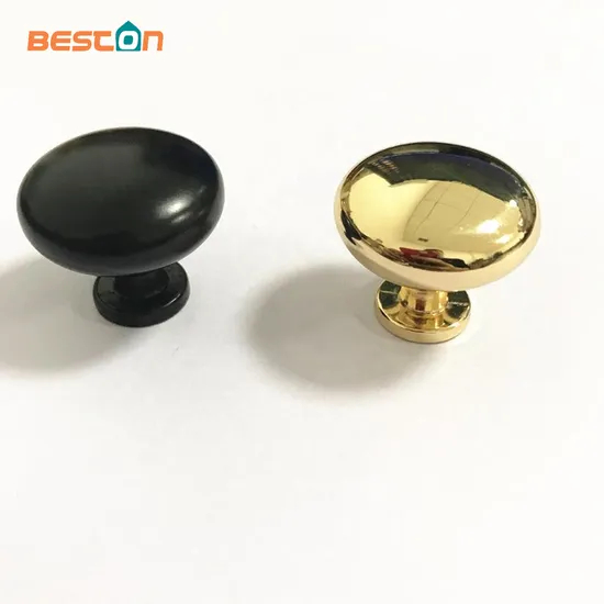 Cabinet Hardware Kitchen Bathroom Drawer Black Matt Gold Brass Brush Round Knob