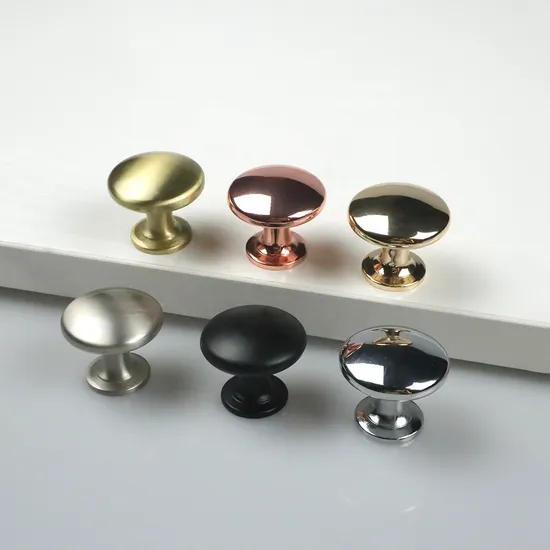 Zinc Alloy Furniture Hardware Kitchen Room Interior Black Round Mushroom Knob