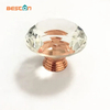 Rose Gold Diamond 40mm Cabinet Drawer Door Crystal Glass Handle Knob Pull