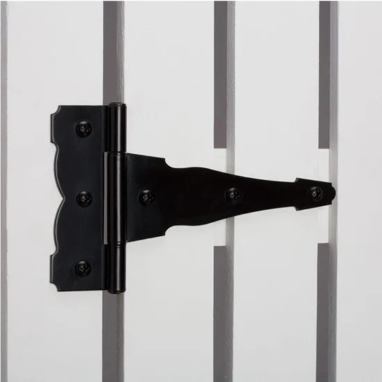 T-Strap Heavy Duty Shed Door Hinges Gate Strap Hinges Black Tee Hinge