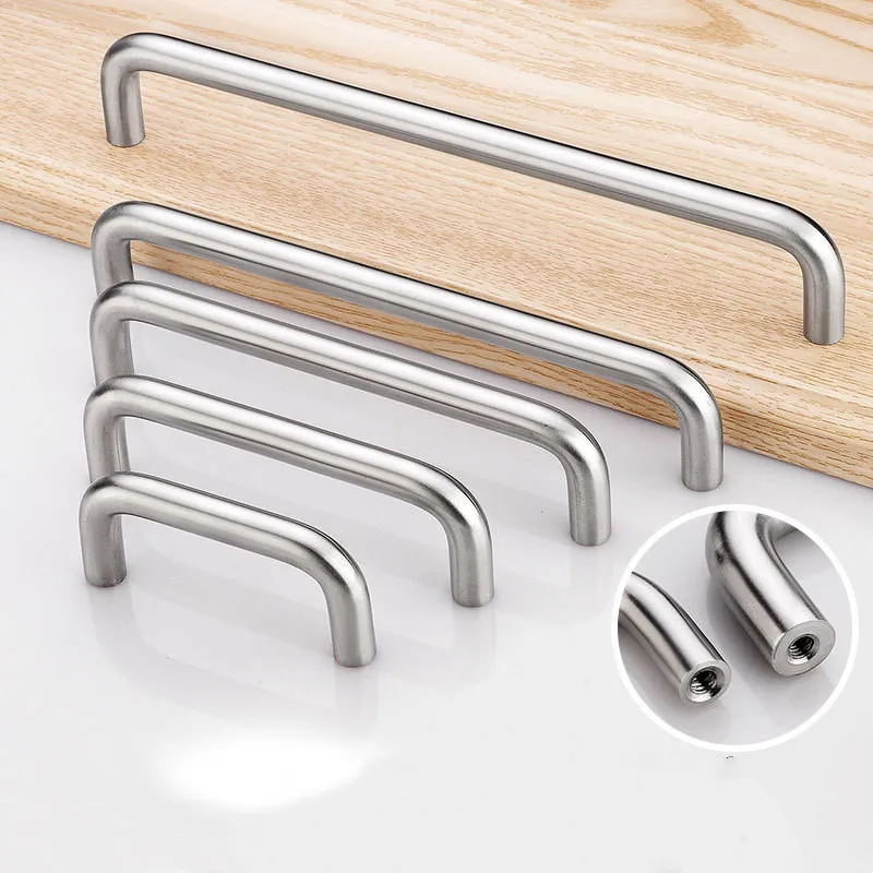 Stainless Steel Nickel Solid Round U Shape Cabinet Drawer Door Pull Handle