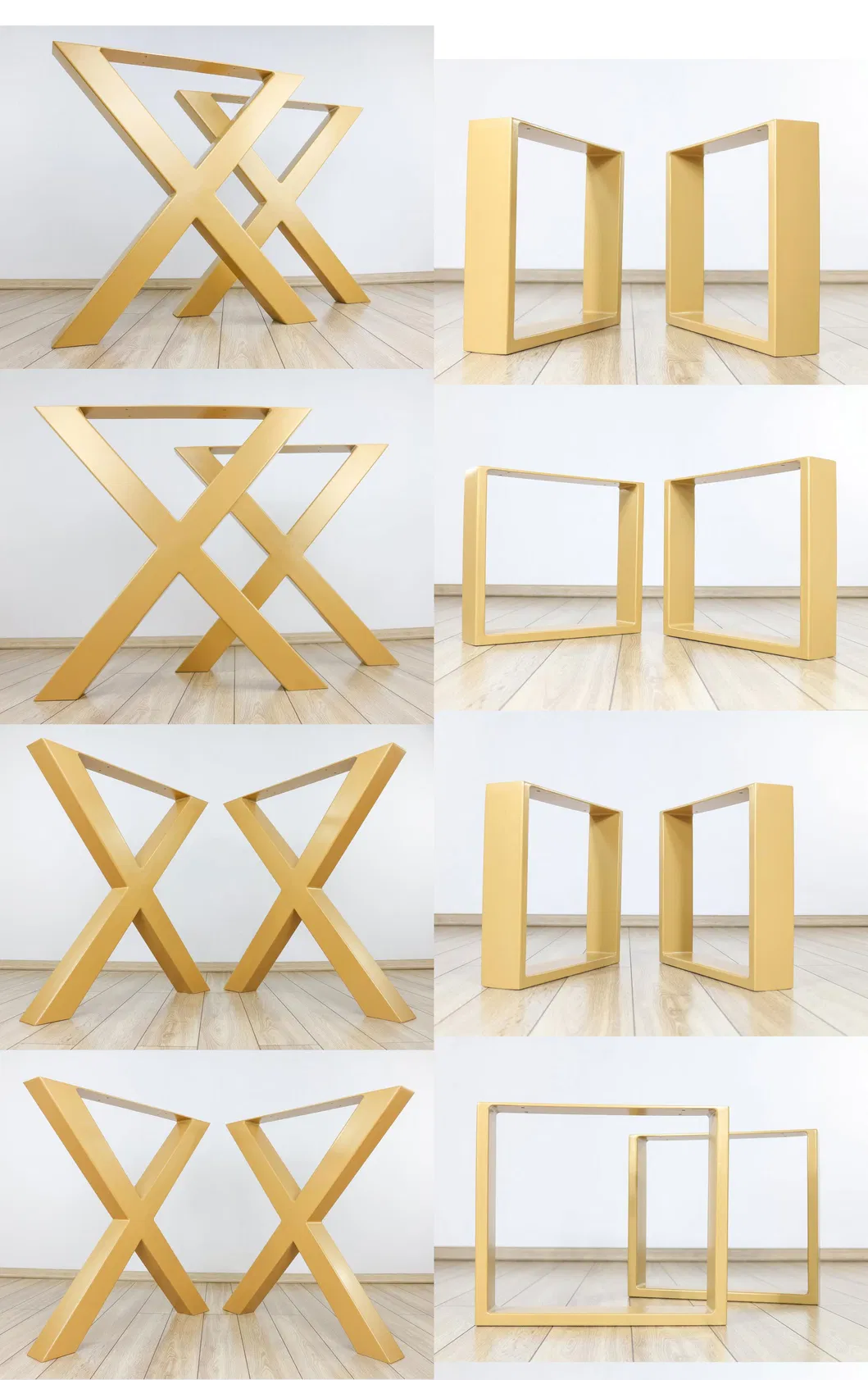 Furniture Office Dining Desk X Shape Steel Coffee Dining Metal Table Legs