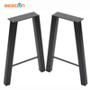 Wholesale Solid Black Powder Coated Durable Modern Industrial Metal Dining Table Legs
