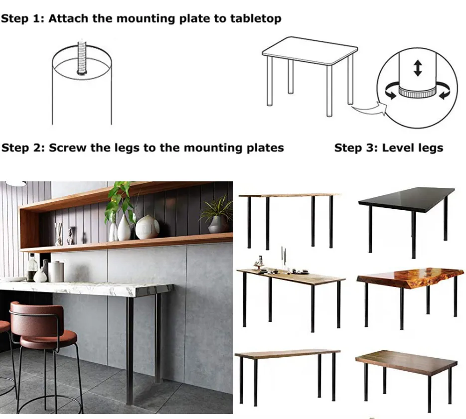 Modern Dining Chrome Furniture Feet Office Table Legs