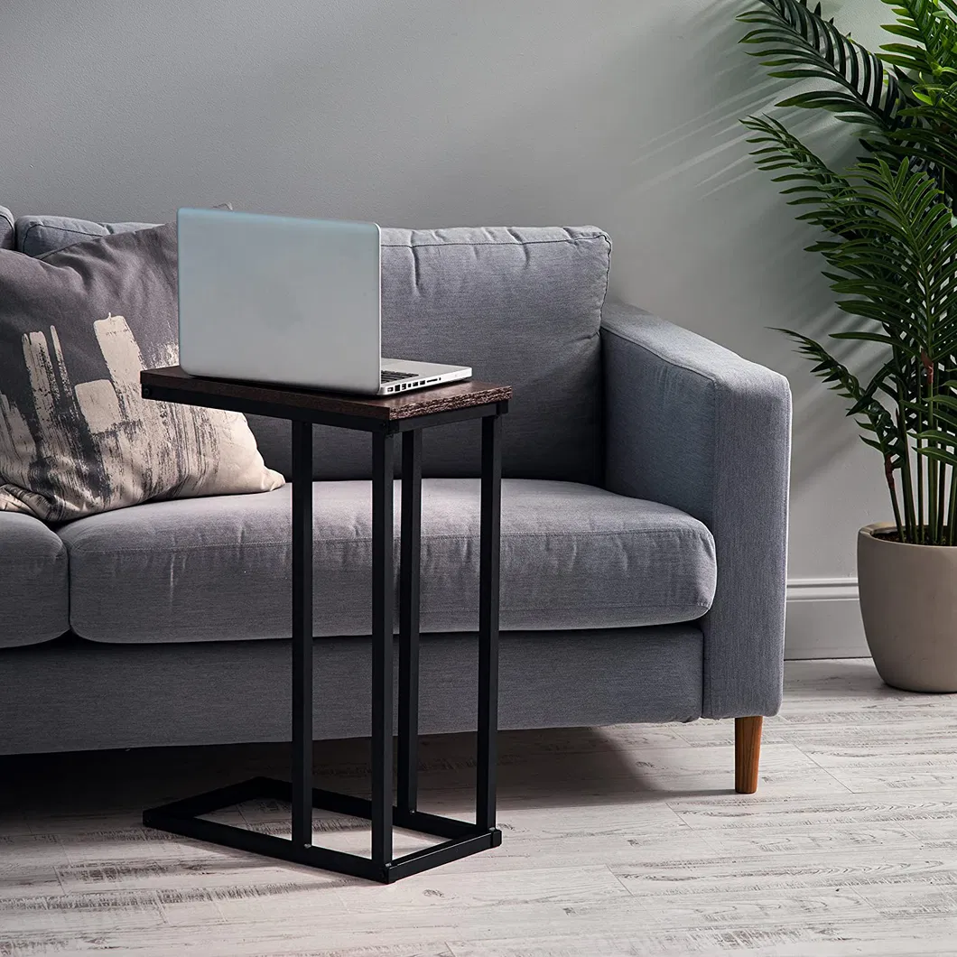Modern Mobile Snack Nightstand L Sofa Table Frame