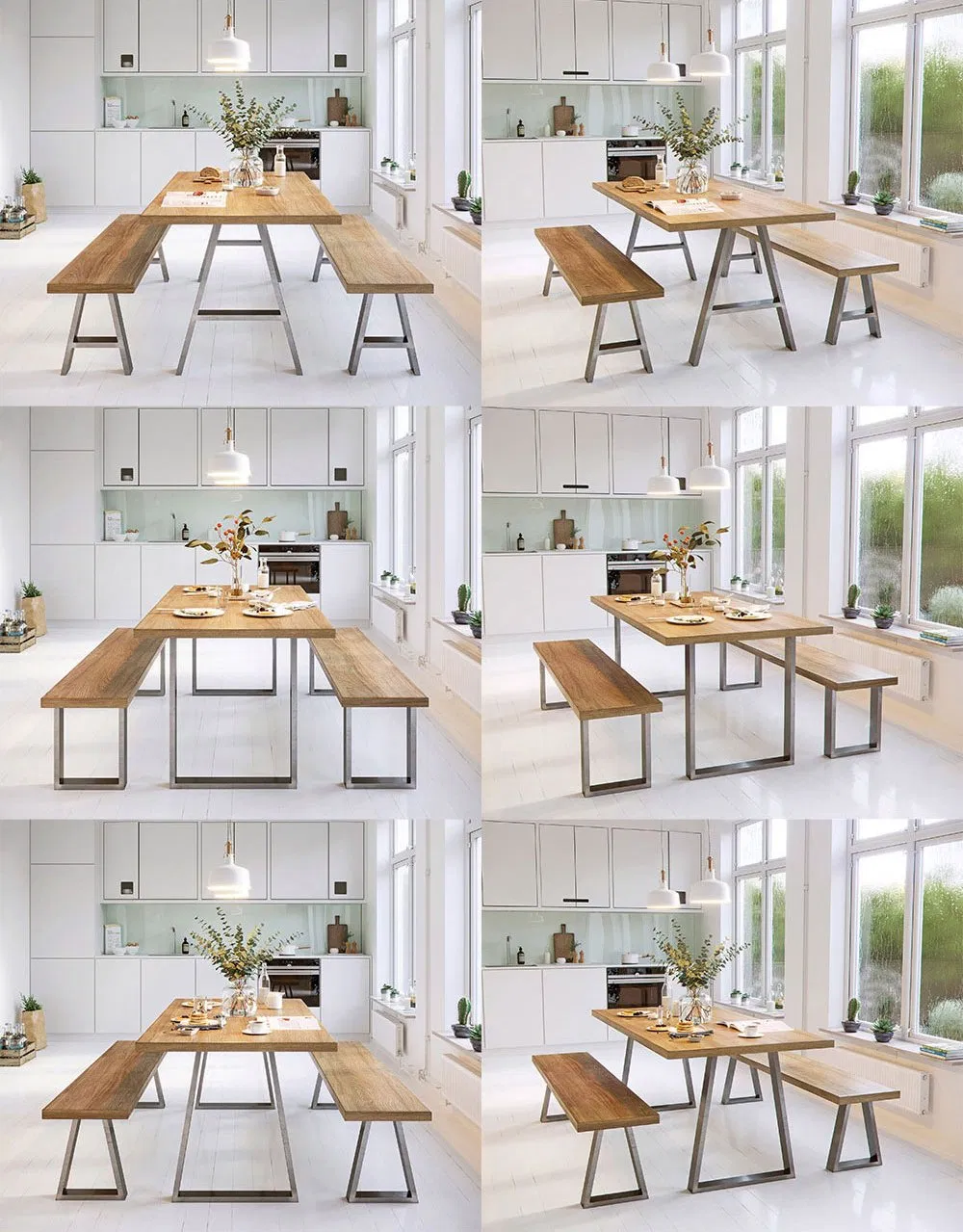 Furniture Office Dining Desk Square Metal Modern Luxury Table Legs