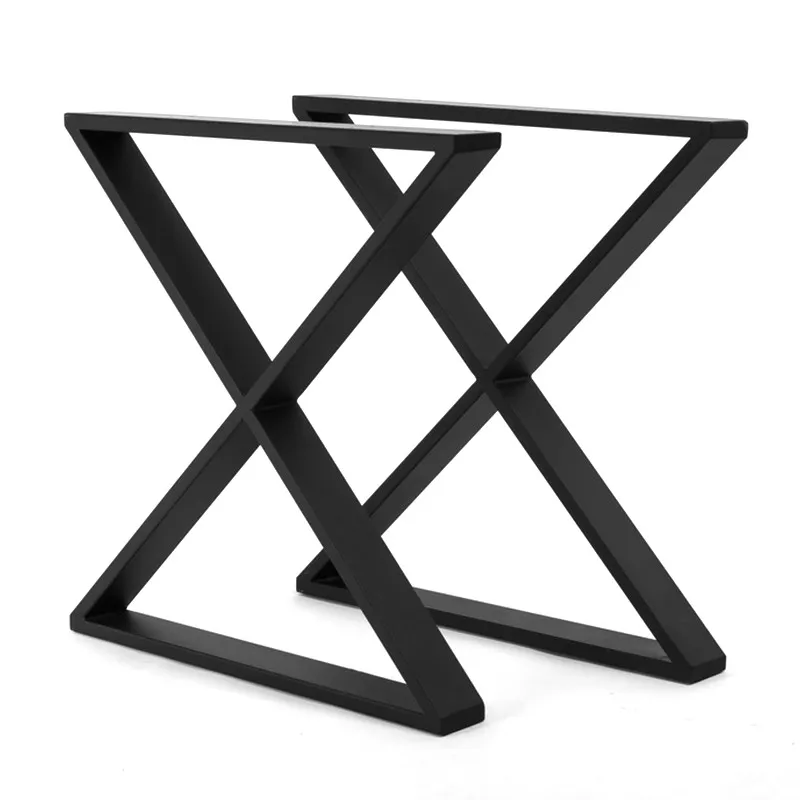 New Design Powder Coated Flat Black Dining Table Legs Manufacturers