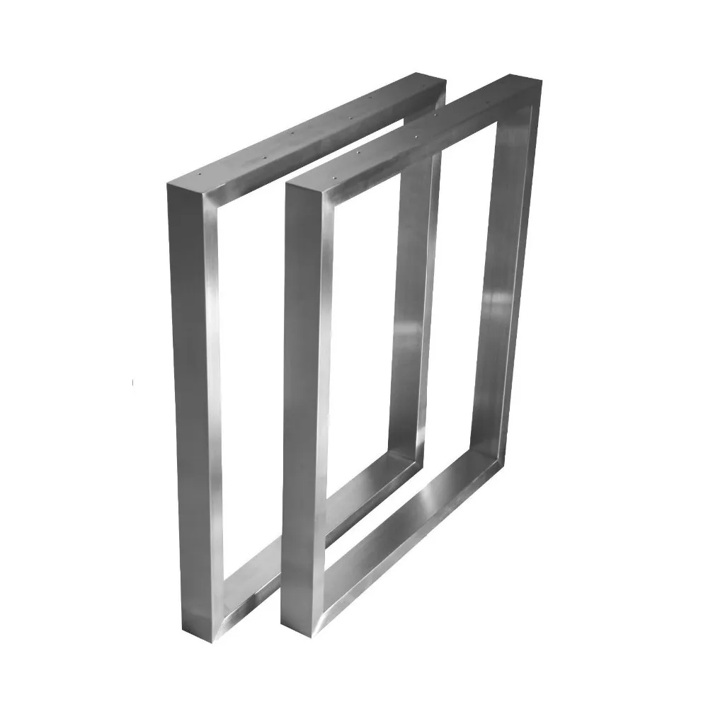 Factory Modern Furniture Industrial Stainless Steel Chrome Square Desk Table Legs