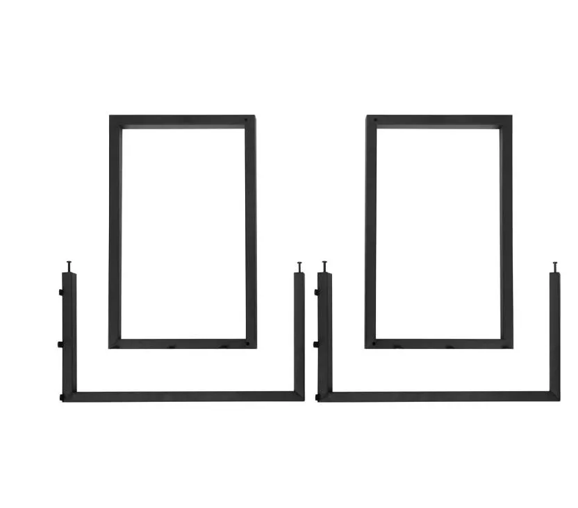 Black Powder Coating Wrought Modern Frame Customized Shaped Metal Table Leg