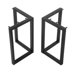 Black Powder Coating Wrought Modern Frame Customized Shaped Metal Table Leg