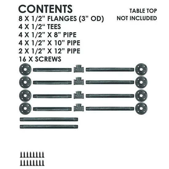 Furniture DIY Industrial Metal Pipes Table Legs