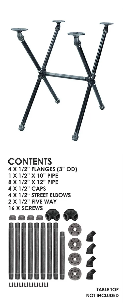 Furniture DIY Industrial Metal Pipes Table Legs