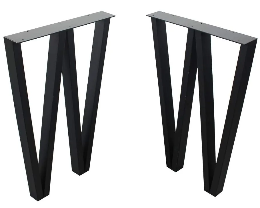 Black Steel Solid Iron Bar Laptop Desk Bench Legs Coffee Table Legs