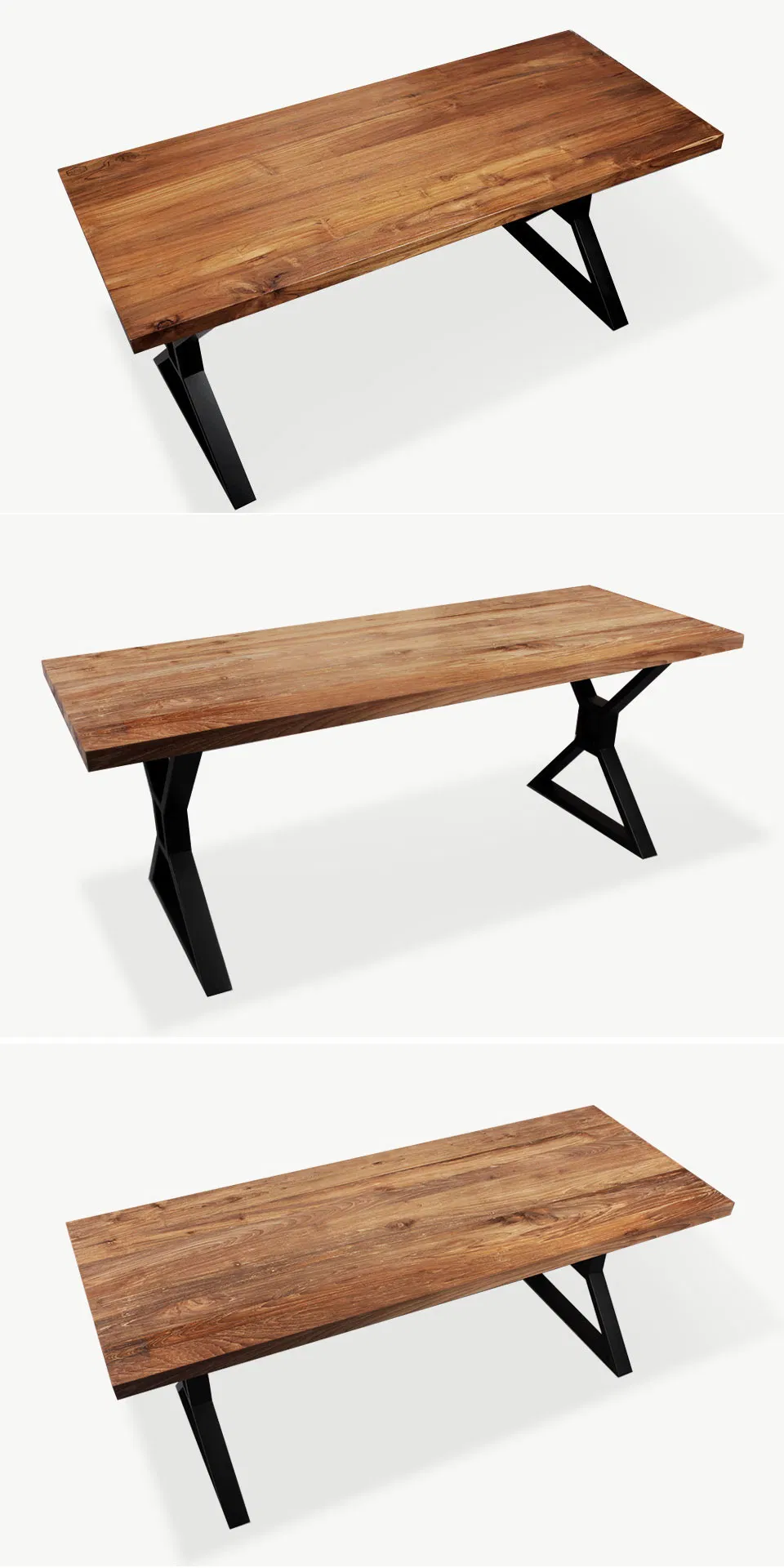 Industrial Style Metal Black X-Shape Furniture Dining Steel Table Base Legs