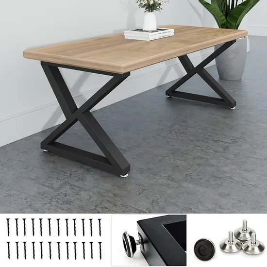 Square Tube Heavy Duty Office Coffee Dining Restaurant Metal Table Legs