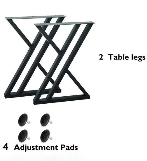 Industrial Metal 28 Inch Desk Office Table Base Legs