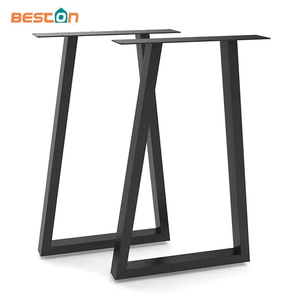 Industrial Cast Iron Steel Frame X Shape Desk Furniture Metal Table Legs