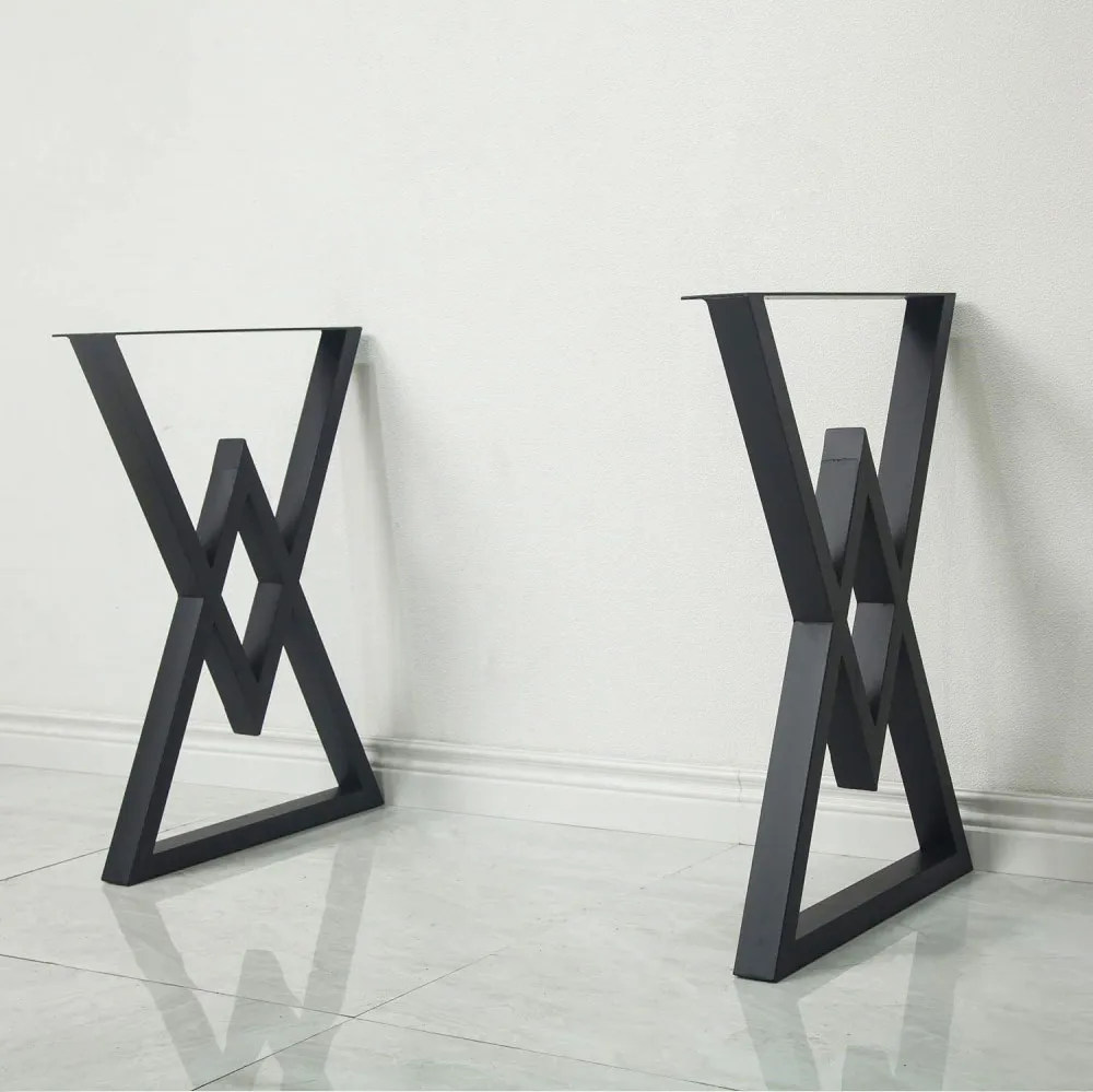 Heavy Duty Furniture Office Dining Desk Square Steel Metal Table Legs